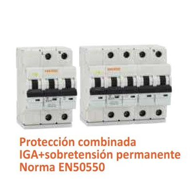 Protector Combinada IGA con Sobretensiones Permanente y transitorias 2  Polos 40A Maxge