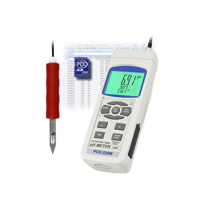 Medidor de pH para lodo y tierra PCE-228SLUR